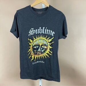 SUBLIME Medium T-shirt Punk Long Beach Cali Tee Men's Black 100% Cotton Shirt